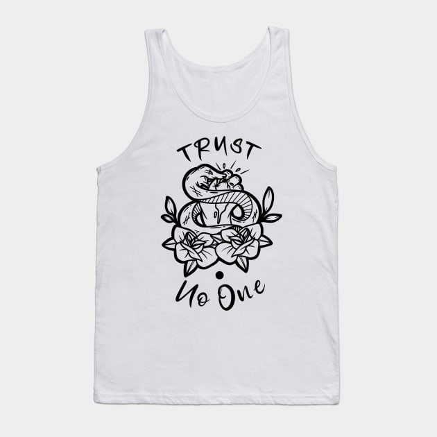 Trust No One Tank Top by P7 illustrations 